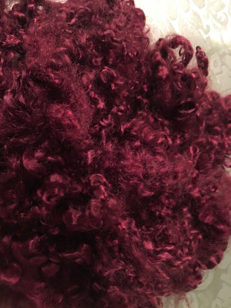 Burgundy Angora Mohair