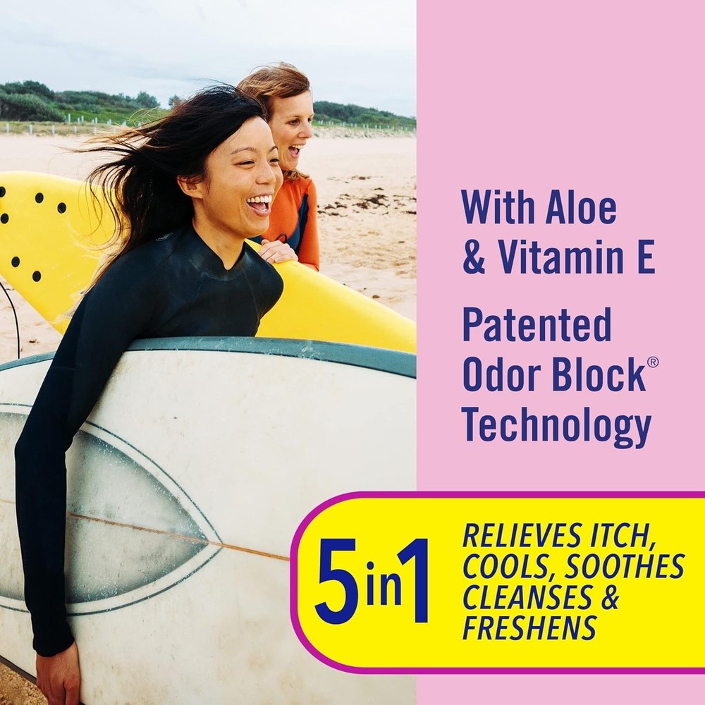 Soft Disposable Vaginal Wipes, 20 Count – Maximum Strength Instant Itch Relief