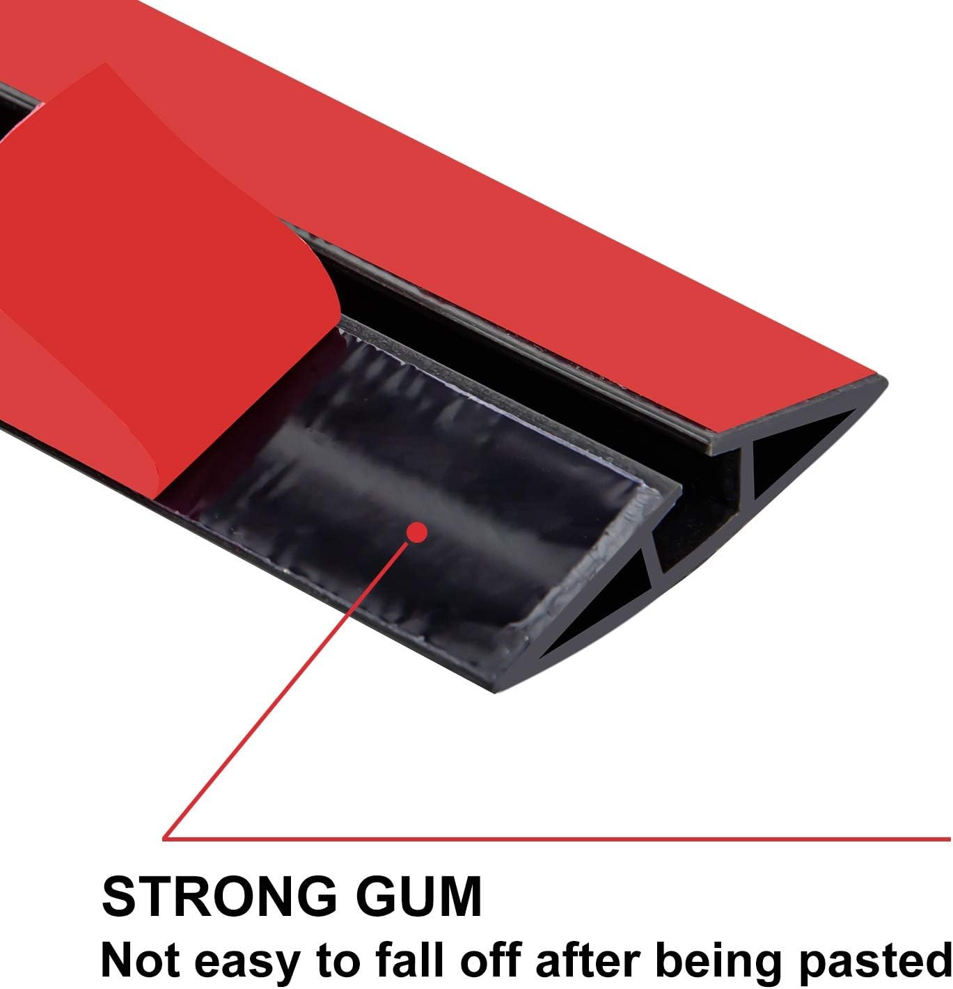 Cable Cover Protector 3 Channels Outdoor Cord Hider Wire Organizer Black 10Ft