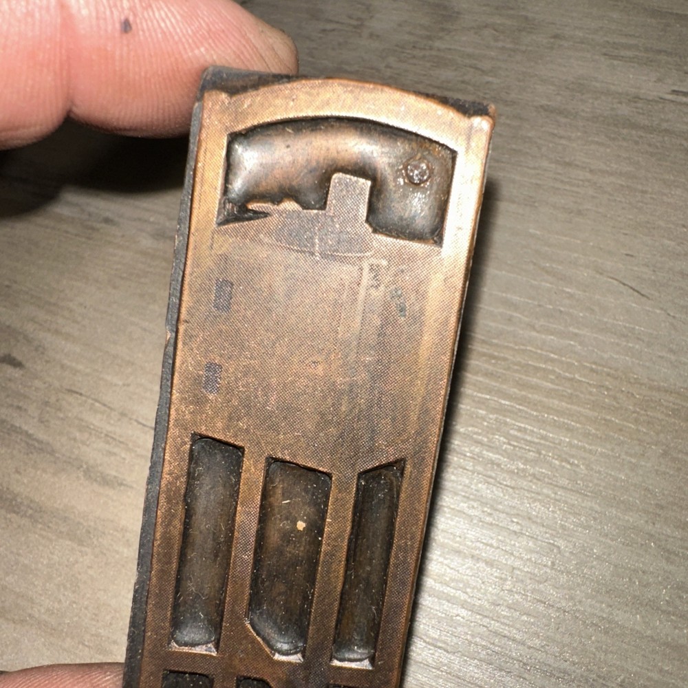 Printing Block “ Industrial Machine?? “ Copper Face Block