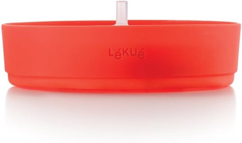Red Collapsible Microwave Popcorn Maker 2-3 Servings Fast & Healthy