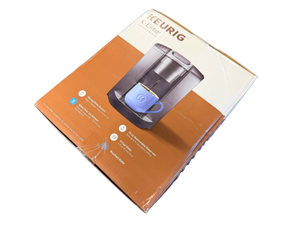 Keurig K-Elite Single Serve Coffee Maker with Temperature Control Brushed Slate