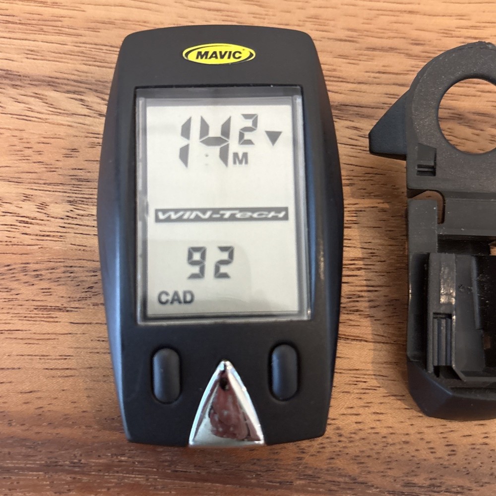 Mavic Win Tech Wireless Computer TESTED WORKING NEW BATTERY vntg wintech CADENCE