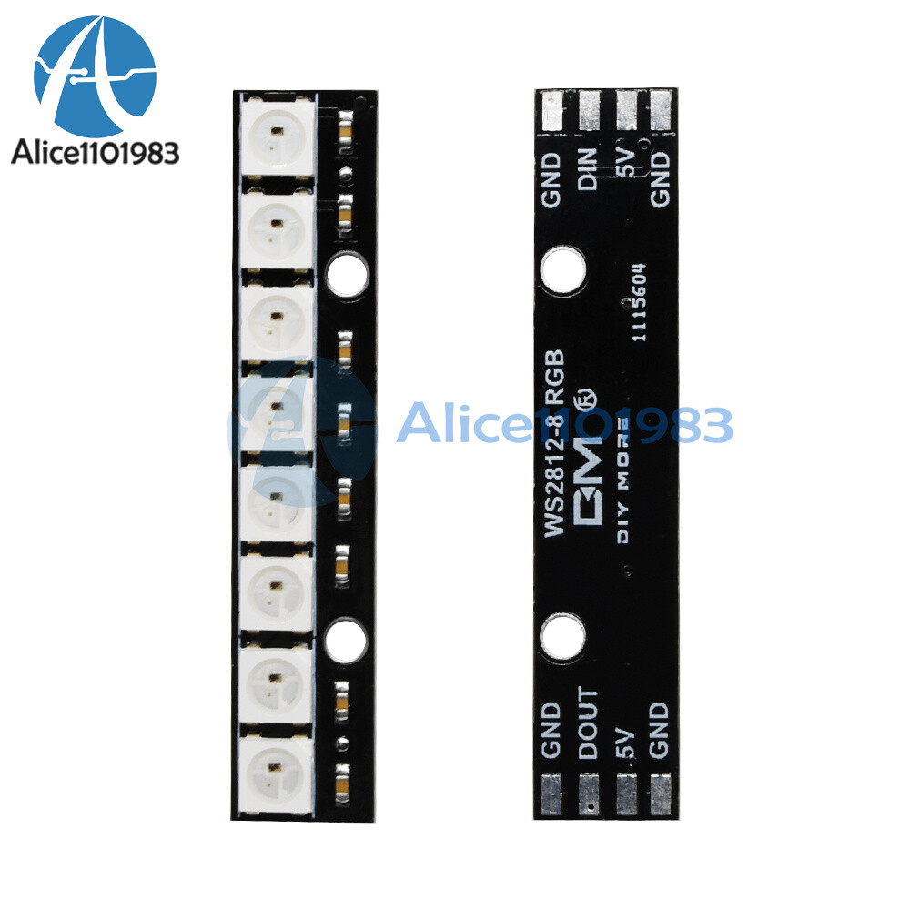 8-bit WS2812 5050 RGB LED Built-in Full-color Driver Development Board Light