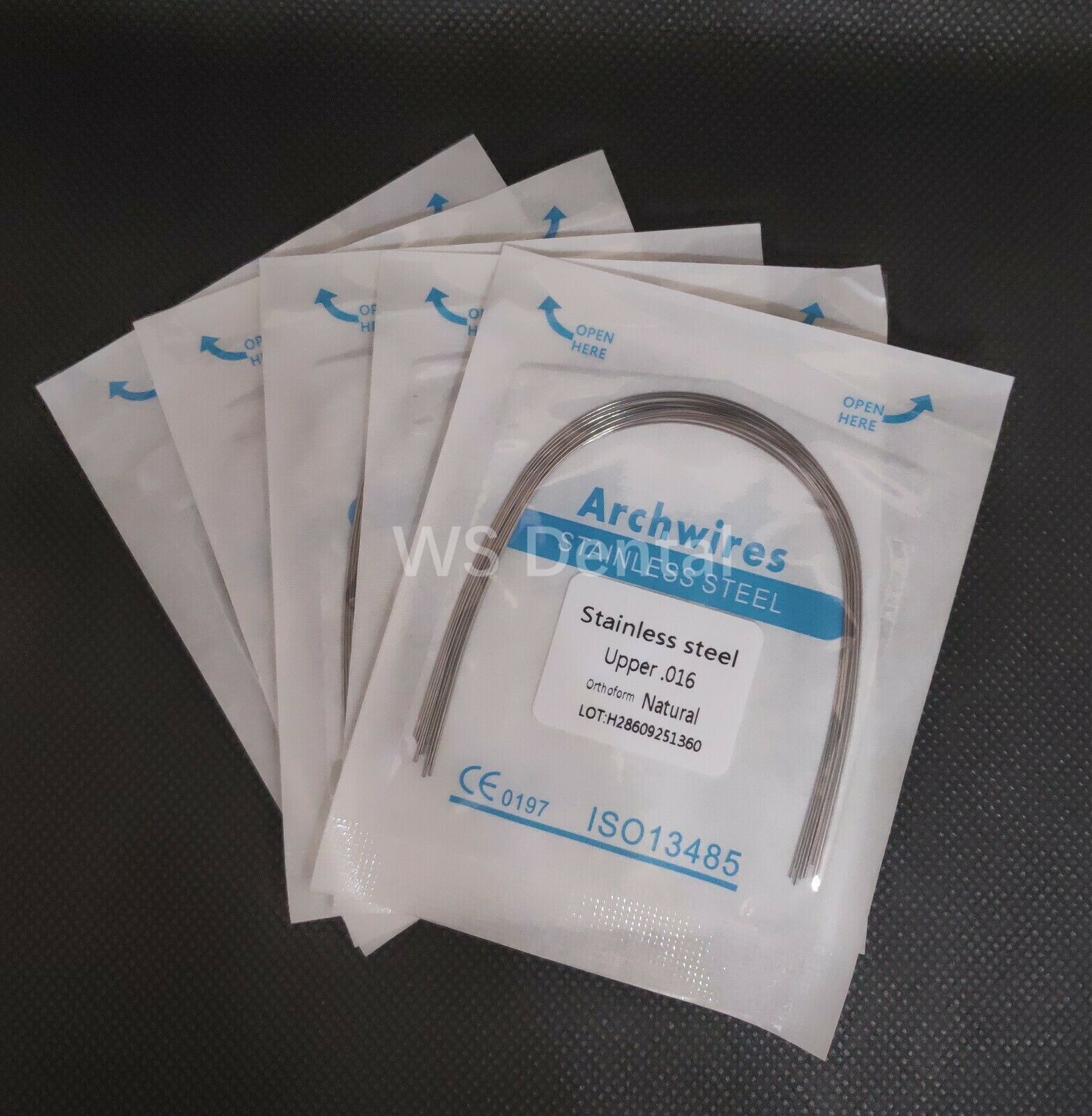 100Pc Ortho Dental Arch Wire S.S Natural Stainless Steel Wires Round Rectangular