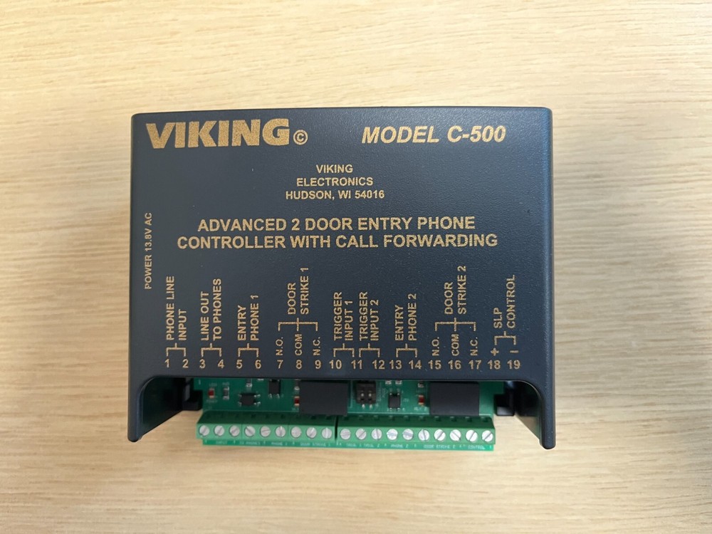 TWO DOOR ENTRY PHONE CONTROLLER WITH CALL FORWARDING P/N C-500 NEW