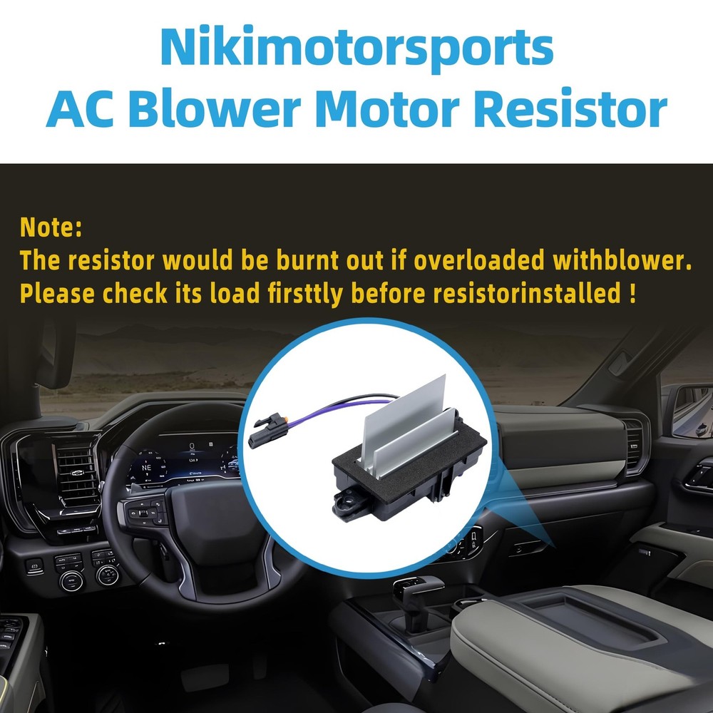 AC Blower Motor Resistor,Blower Resistor Compatible with 2003-2007 Chevy Silv...