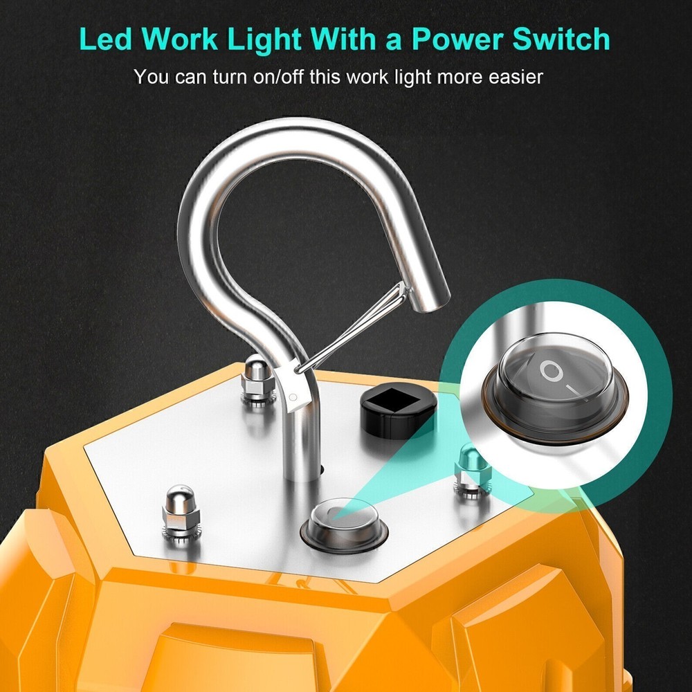 LED Temporary Work Light 100W Plug-n-Play For Workshop Building Project Job Site