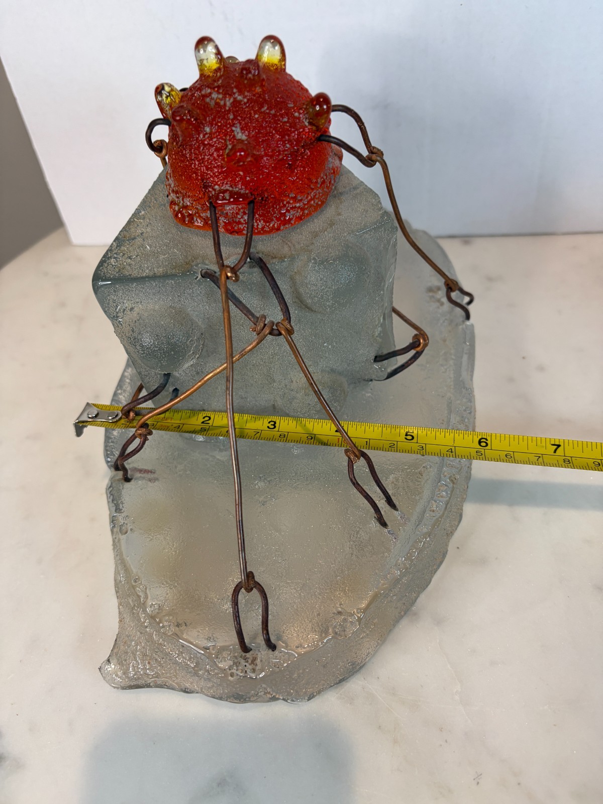 Hank Murta Adams Large Piece Slice of Cake Art Glass Sculpture 10.5" X 5.75"