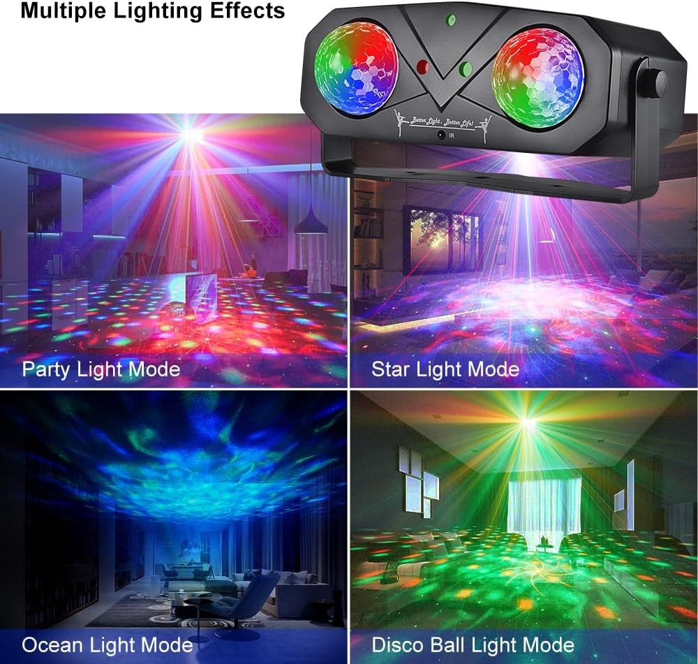 5 in 1 DJ Disco Light LED Stage Projector Sound Active