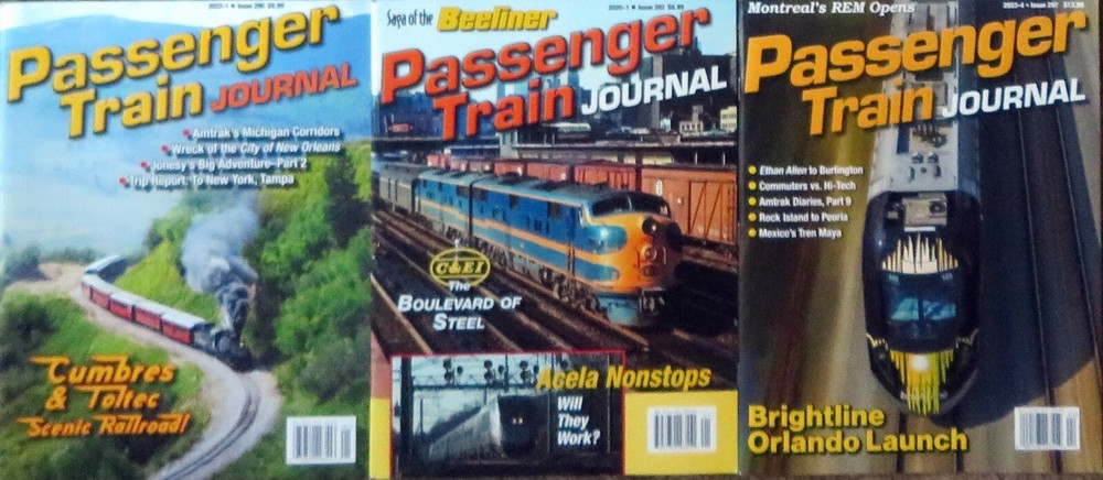 PASSENGER TRAIN JOURNAL - Thirteen (13) Issues 2018-2023