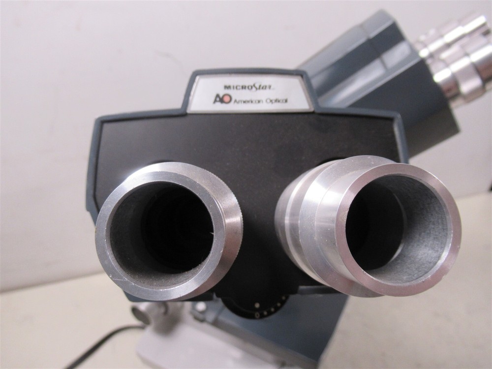 AO American Optical One-Ten Microstar Dual Head Binocular Laboratory Microscope