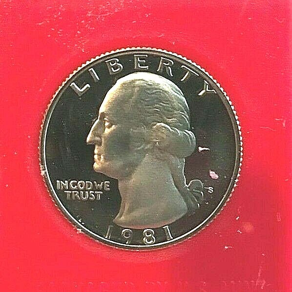 1981 P D S Washington Quarter  In Mint Cello + PROOF