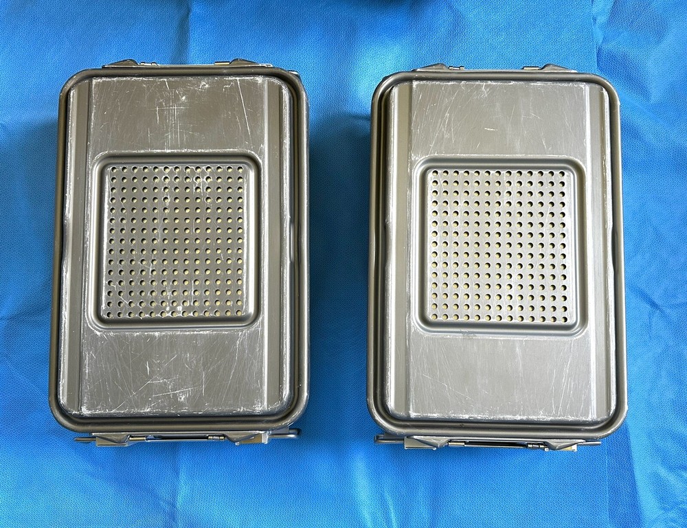 V Mueller Instrument Sterilization Containers With 100 + Filters