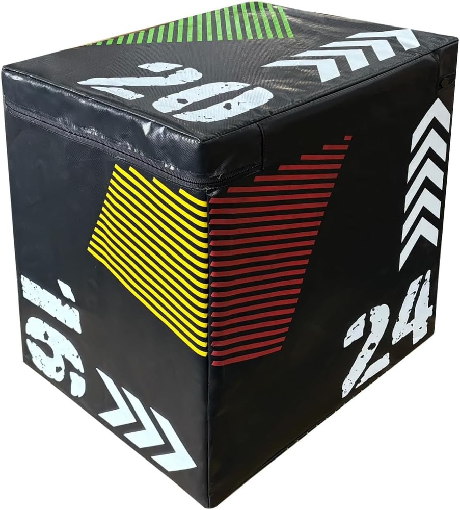 Space-Saving Plyo Box, Adjustable Height & Non-Slip Top, Power Training Platform