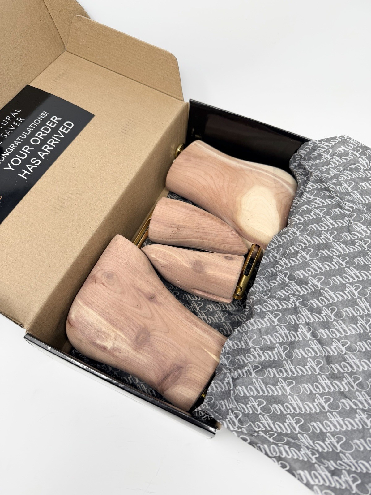 NEW IN BOX Stratton Boss Aromatic Red Cedar Boot Trees Men Size Small US 5 - 6.5