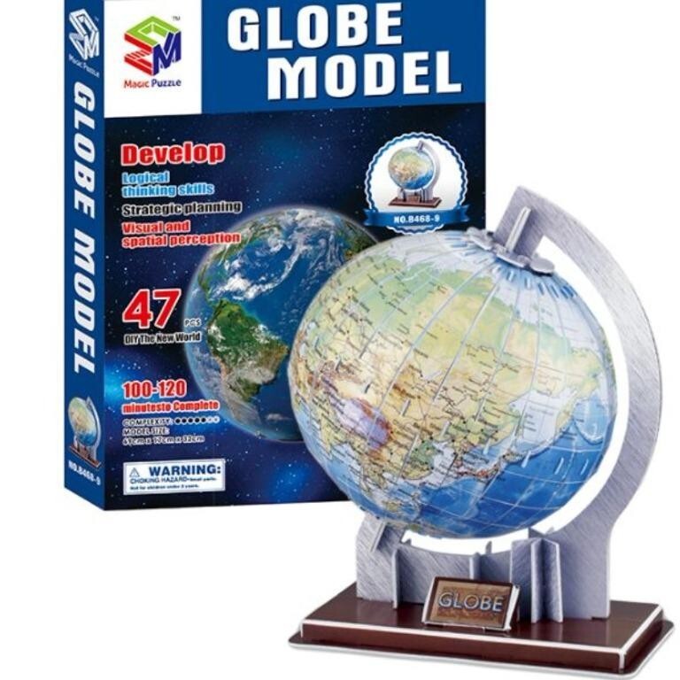 Globe Model 3D Puzzle by Magic Puzzle - 47 Pieces