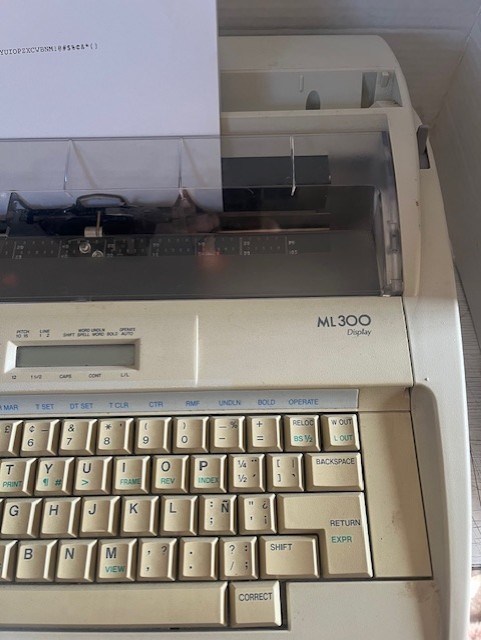 Brother Model ML300 Electronic Typewriter Word Processor With Keyboard cover