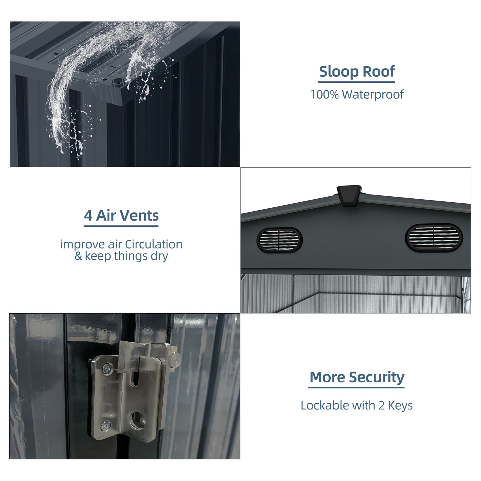 13x20FT Galvanized Metal Outdoor Storage Shed Livestock Garage Free shipping