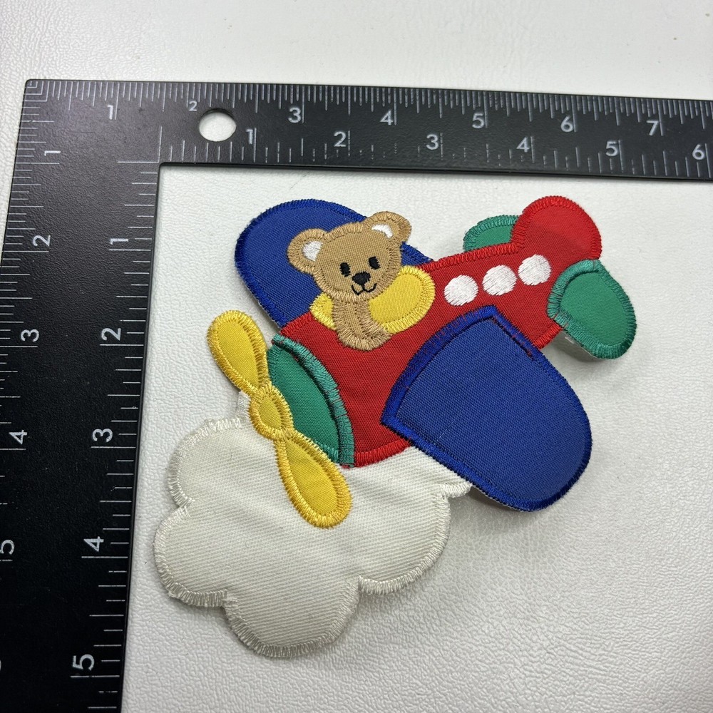 Toy Childs Theme Bear Airplane Pilot Patch 22SC