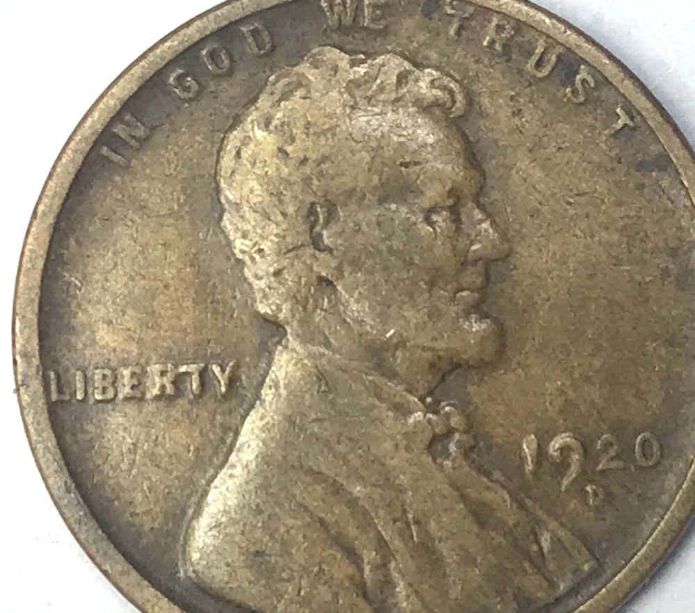 1920 D/D WHEAT PENNY DOUBLE DIE OBVERSE