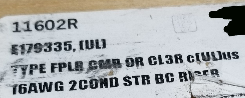 Advanced Digital 11602R 16/2C Stranded Riser Security/Alarm Cable Gray /100ft