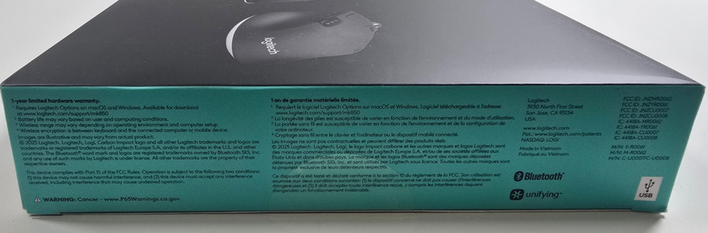 NEW Logitech MK850 Performance Wireless USB/BT Keyboard and Mouse Combo Sealed
