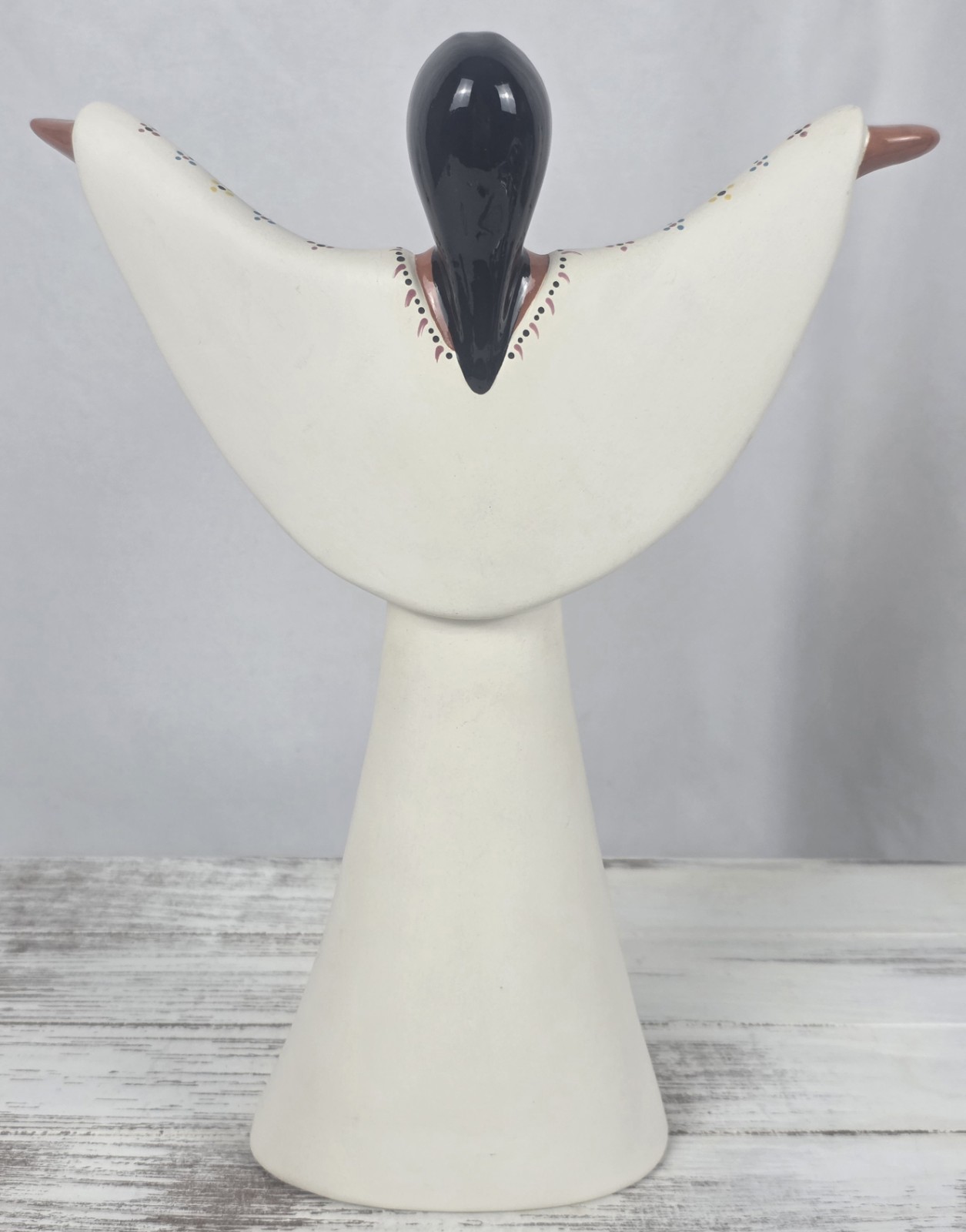 Rare! Vintage Navajo Clay Pottery Sculpture Harvest Prayer Figurine Signed 10"