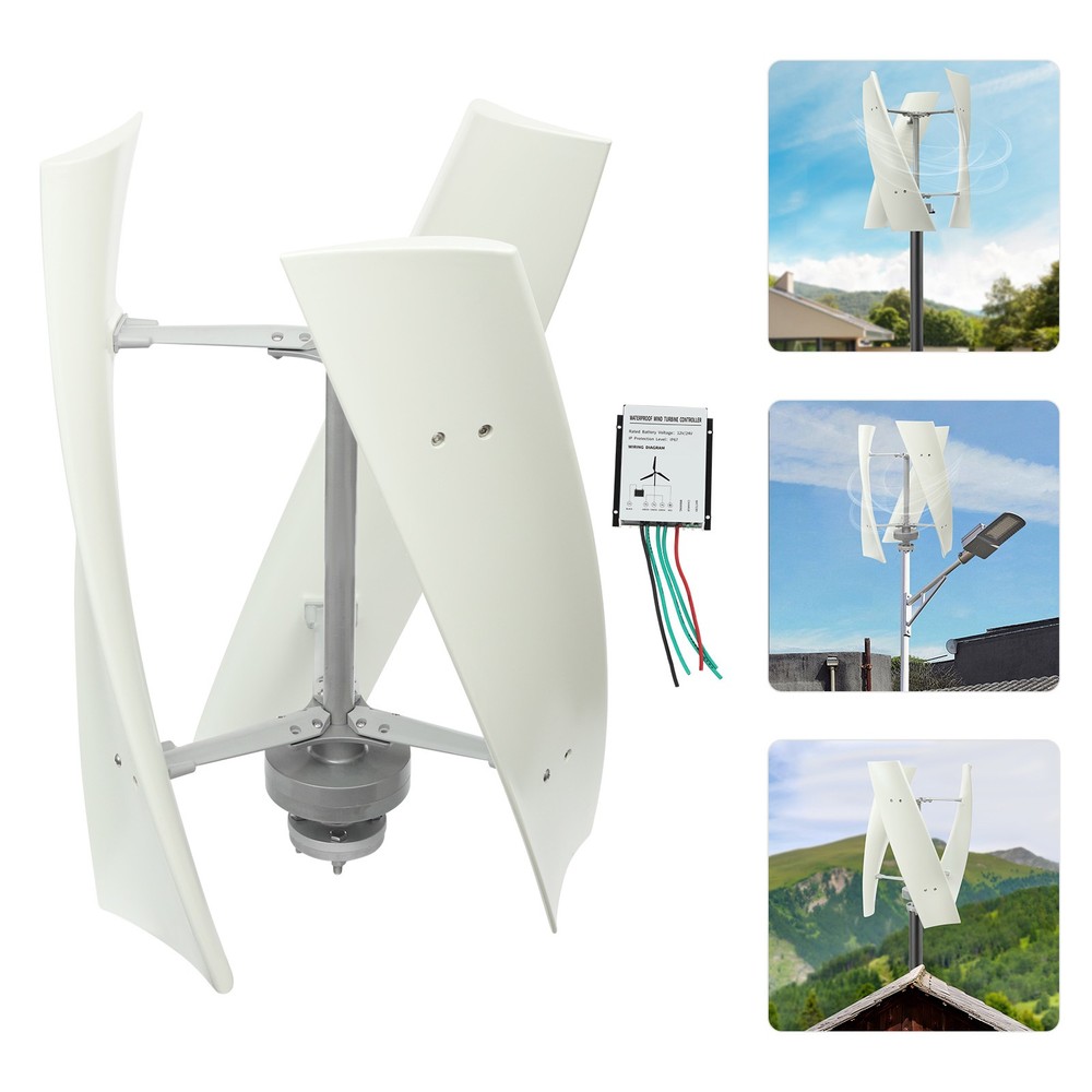 100W Vertical Axis Wind Turbine Generator - Efficient 12V Clean Energy Solution