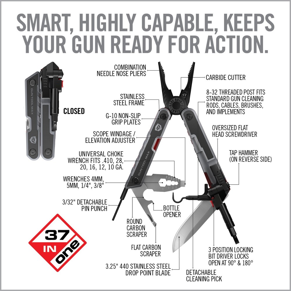 Real Avid Gun Tool Max - 37-in-1 Multitool for Gunsmithing