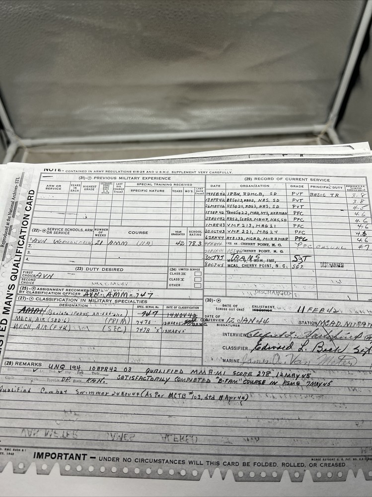 WW2 US 3rd Marine Air Wing VMF Dog Tag Grouping ID’d With Research (KB