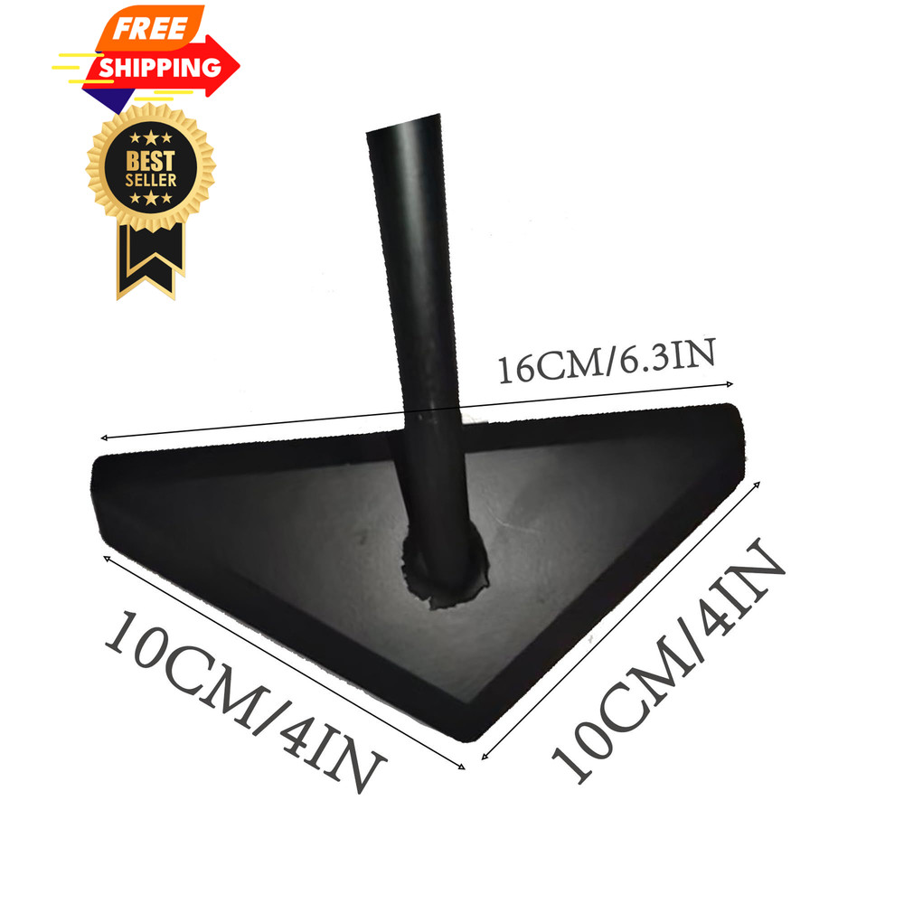 YEELOR Triangle Garden Hoe, Carbon Steel Push-Pull Weeding Tool, Black