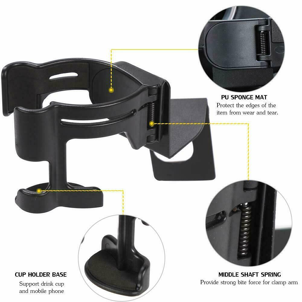 Multi-Function Adjustable Cup Holder Phone Mount Bracket For Jeep Wrangler JK