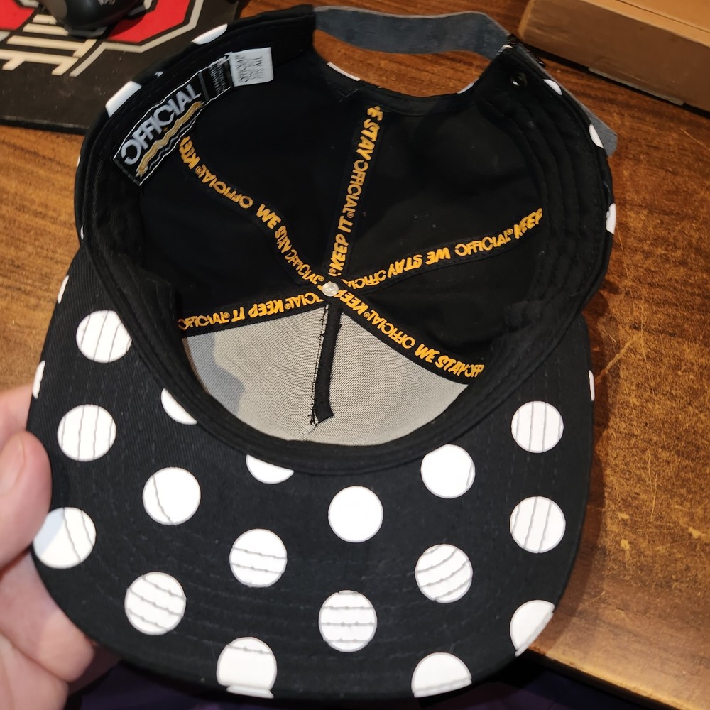 Official Strapback Adjustable Black & White Hat Cap