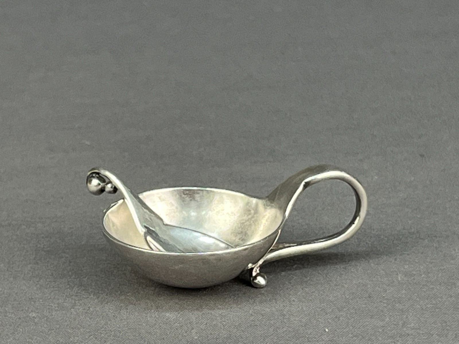 Georg Jensen No. 110 Sterling Salt Cellars and Spoons Denmark