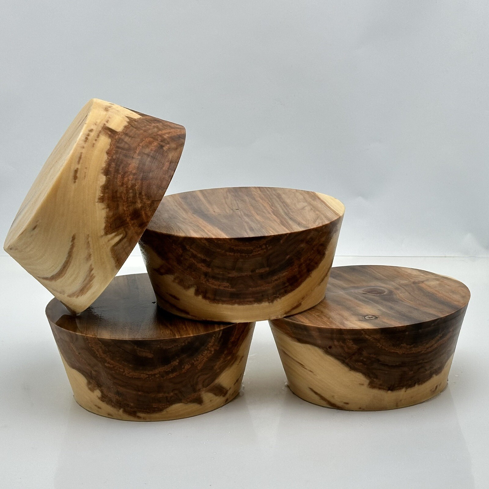 3 SWEET GUM BOWL BLANKS, 6”x2.5”, BULK LISTING, WOOD LATHE TURNING STOCK