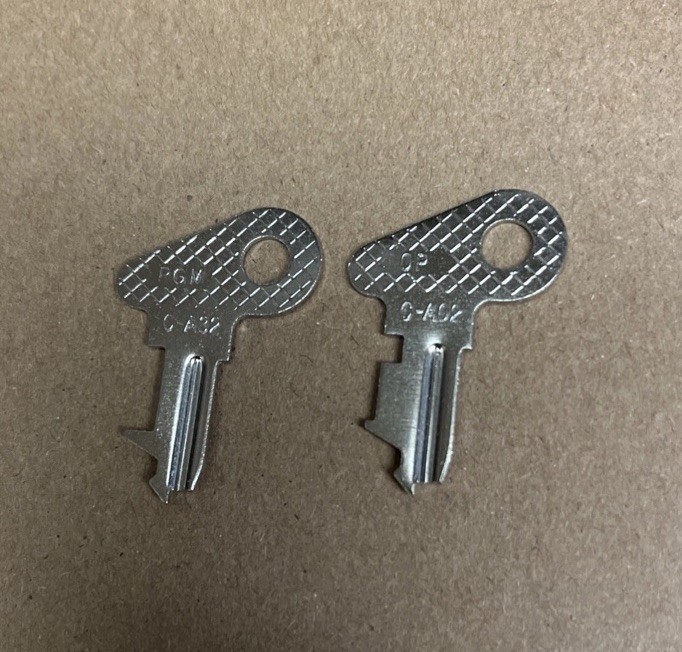 Casio cash register 1 Pgm 1 OP key Set of 2 Keys