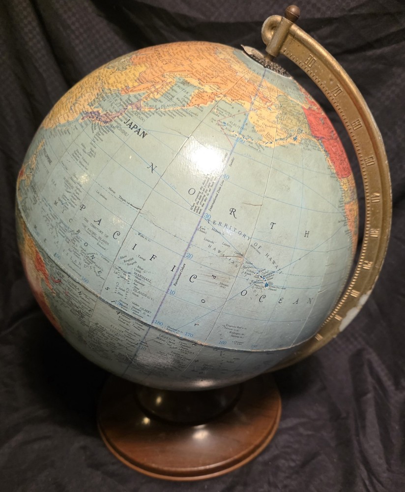 Replogle 12" Reference Globe 1940s-1950 Gustav Bruekmann