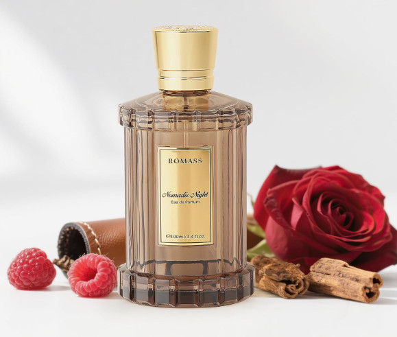 ROMASS Nomadic Night Perfume 3.4oz/100ml | Midnight black glass | Alluring