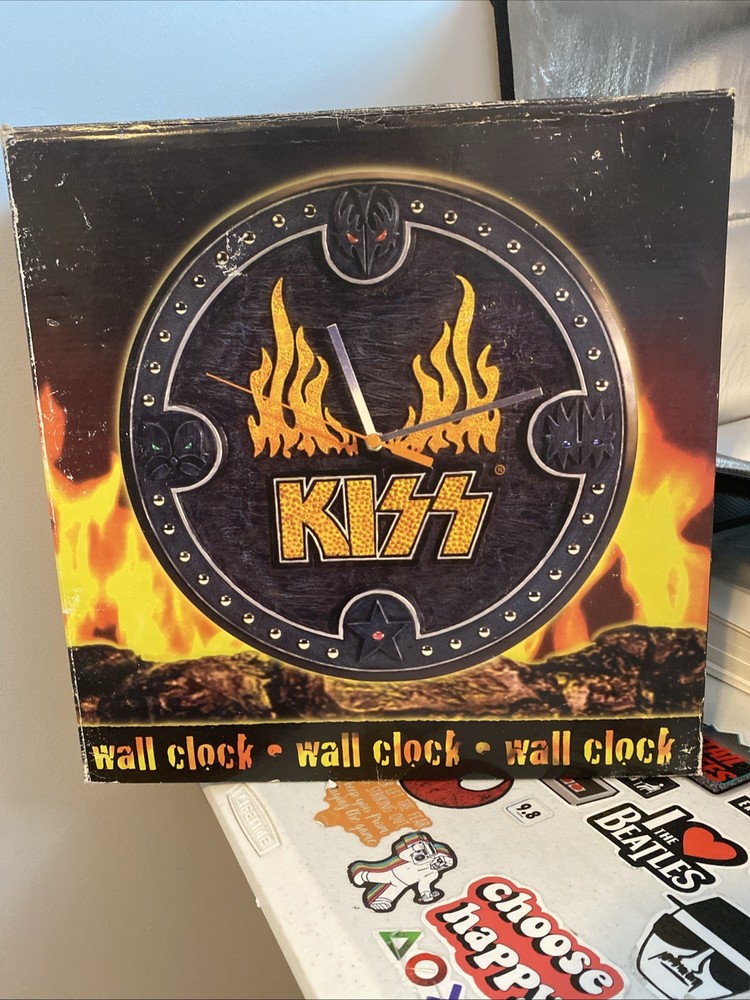 KISS Vintage 2001 SPENCER GIFTS WALL CLOCK-NEW-RARE