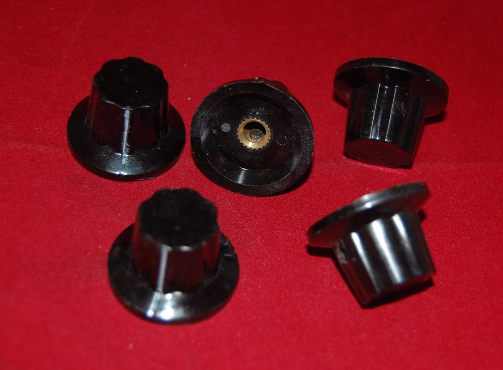 5PCS Dia.6mm Hole Plastic Shell Potentiometer Rotary Knobs Grip 17mm Height