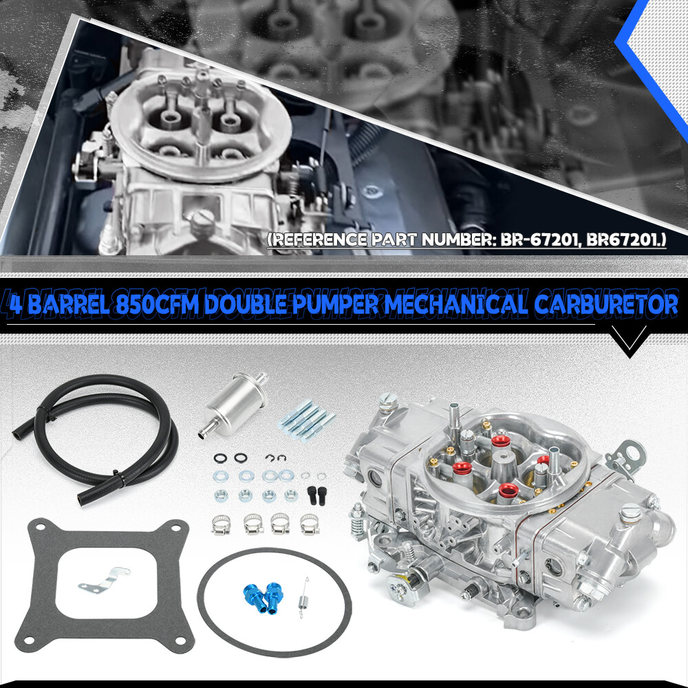 4 Barrel 850 CFM For Holley Brawler Carburetor Double Pumper Mechanical BR-67201