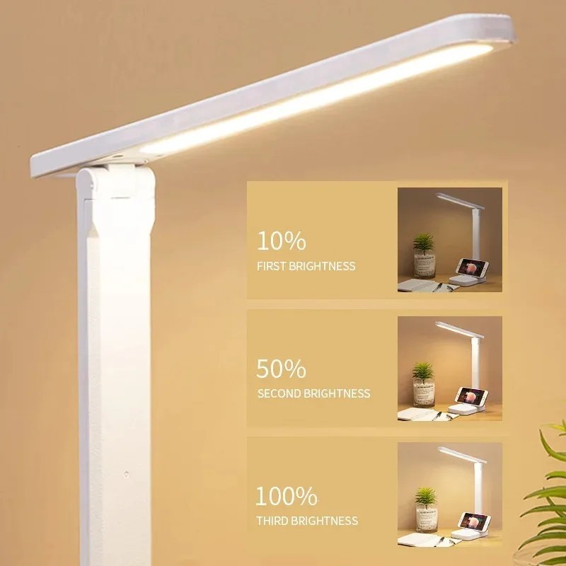 LED Desk Lamp Touch Sensor Reading Foldable Table Lamp Eye Caring Reading Light