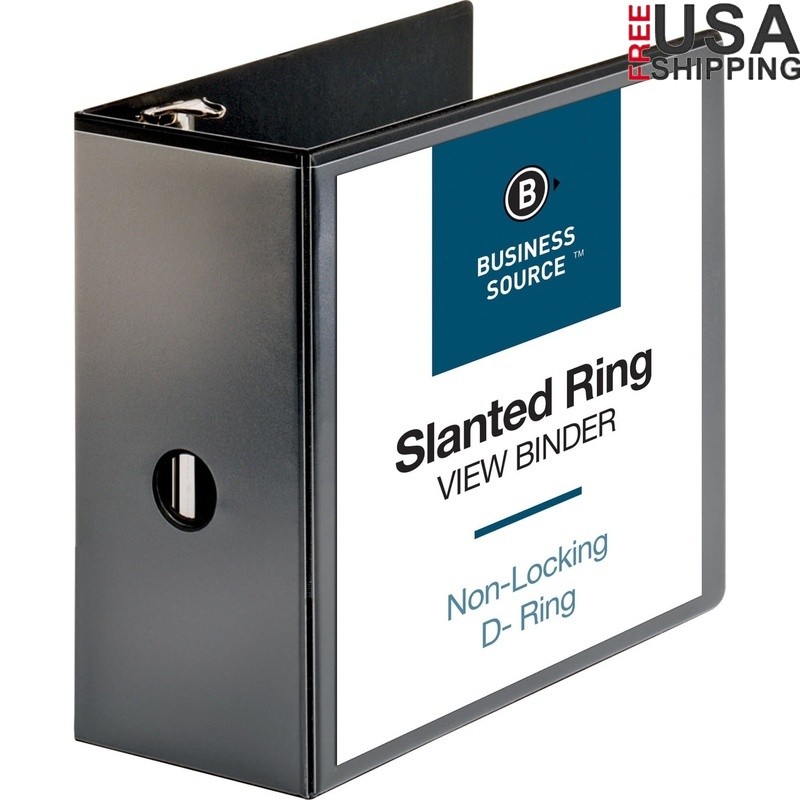 Basic D-Ring View Binder 5 Inch Capacity Presentation Binder Letter Documents US
