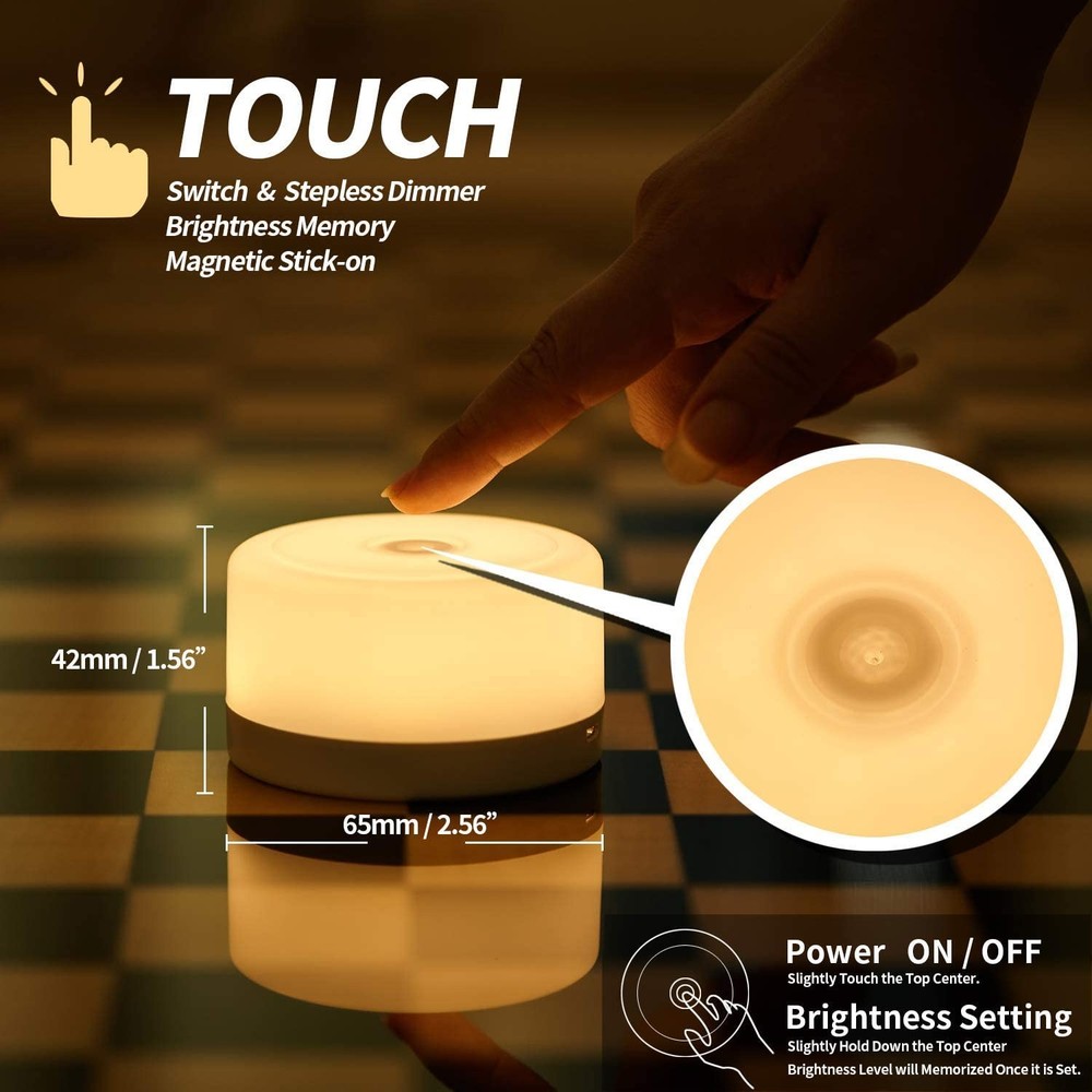 Dimmable Touch Sensor Bedside Lamp – Reading Light for Kids & Adults, LED