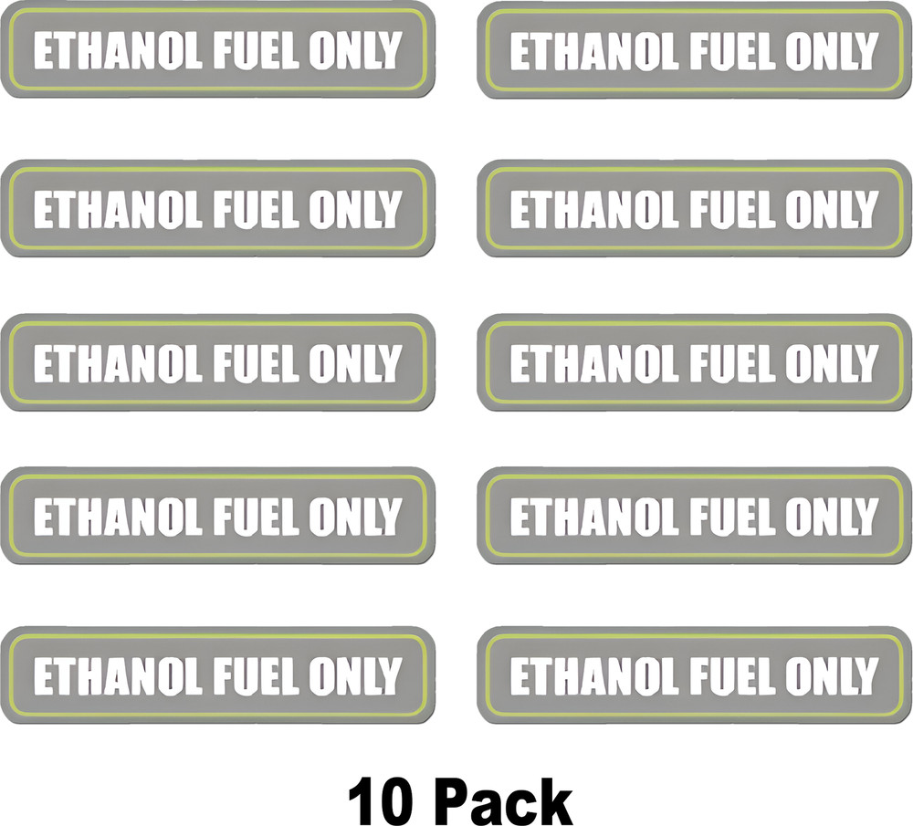 10x Ethanol Fuel Only Sticker Decal