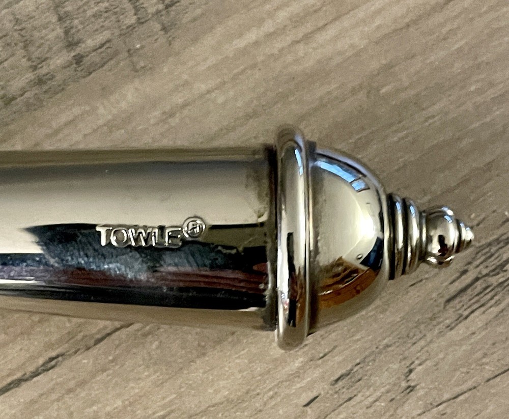 Towle Silver Tone Wedding Cake Server 2pc set