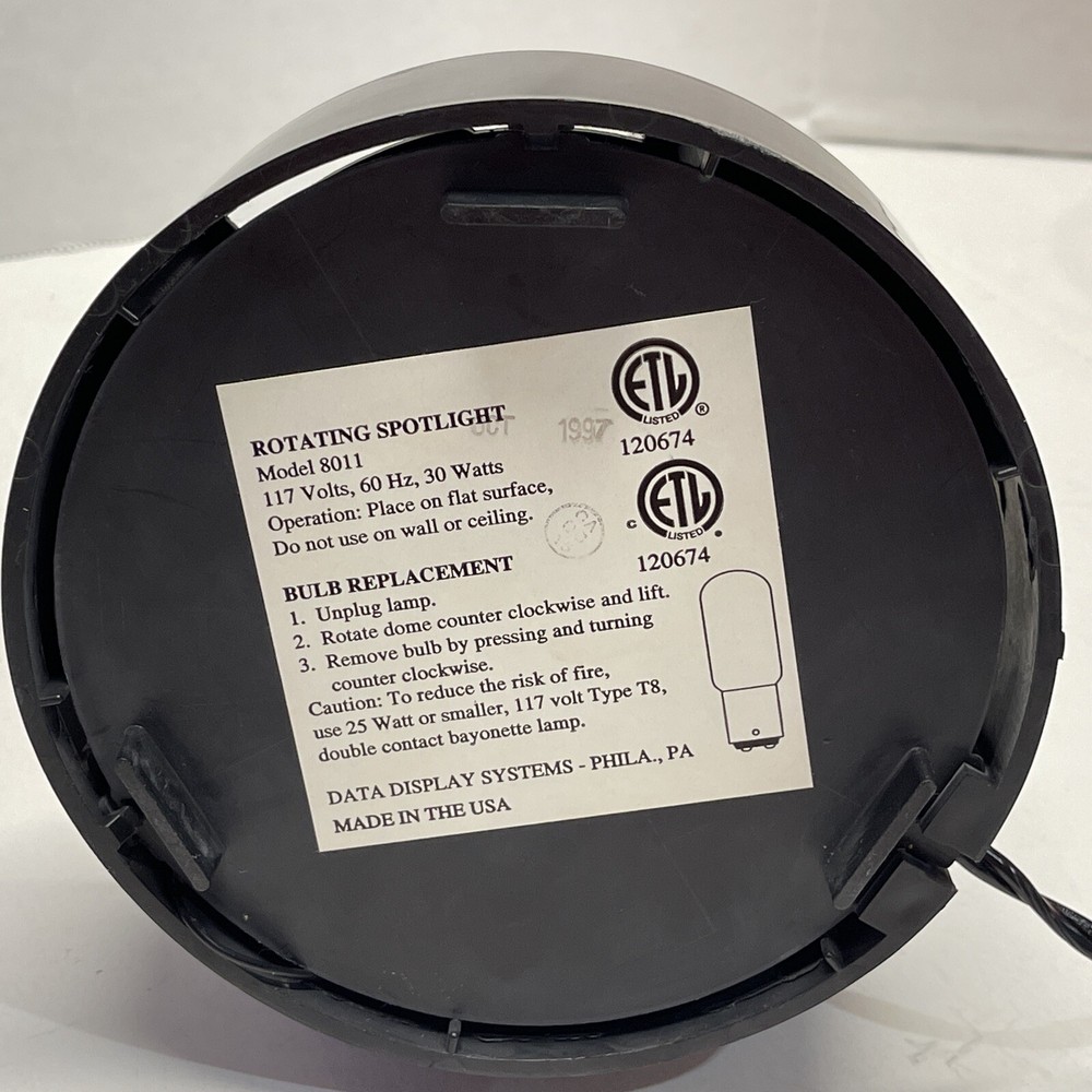 Rotating Multi Flasher with Red and Blue Domes with Extra Bulbs