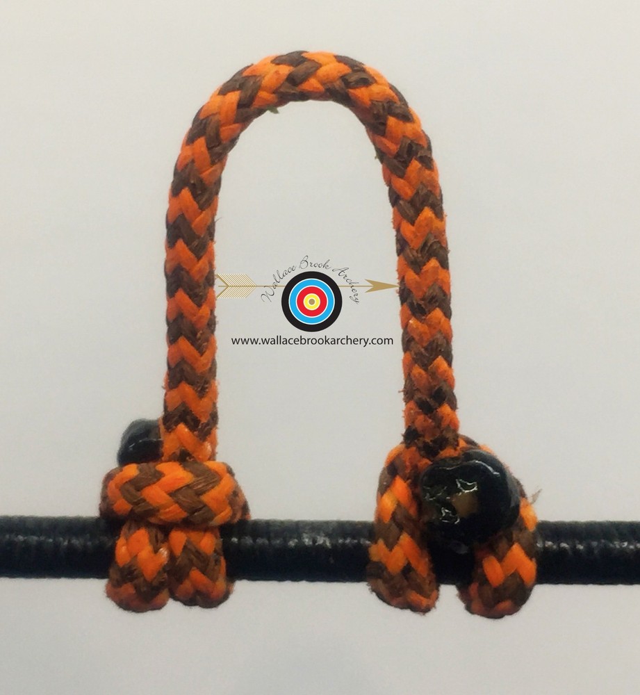 2 Pack- Speckled  Sunset Orange/Black  Archery Release Bow String D Loop,BCY #24
