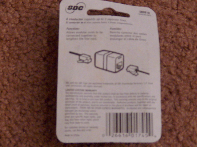 SBC Inline Coupler For Phone Lines SB0610